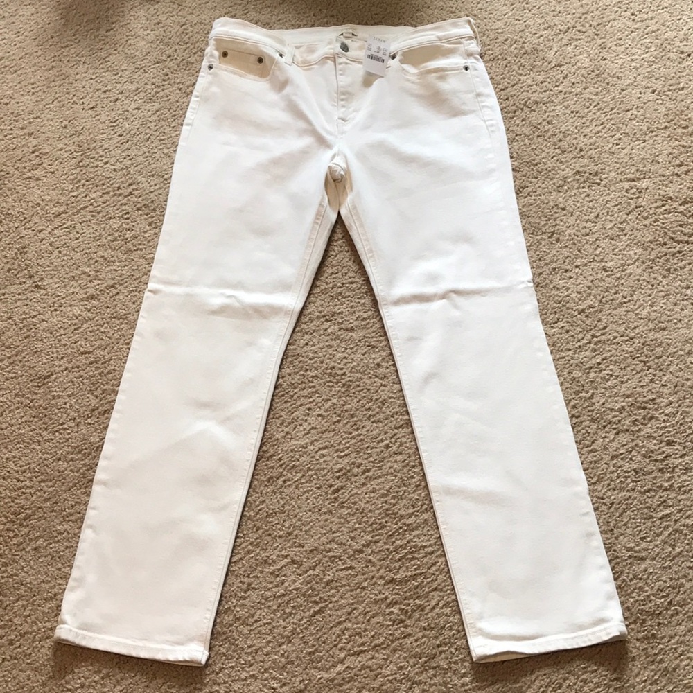 J. Crew Factory Women's Straight Leg Jeans in White